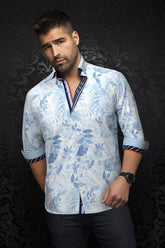 Chemise manches longues en Knit pour homme par Au Noir | ADRIEN Bleu Clair | Machemise, inventaire complet de la marque Au Noir