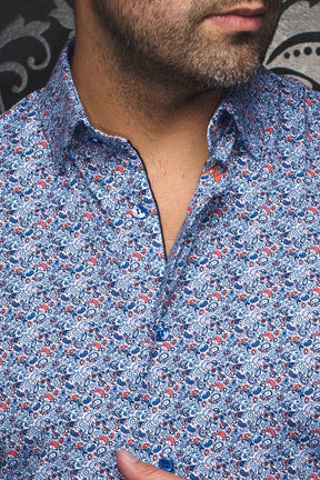 Chemise manches longues en Knit pour homme par Au Noir | ALEXANDER PSLY Blanc Orange | Machemise.ca, inventaire complet de la marque Au Noir
