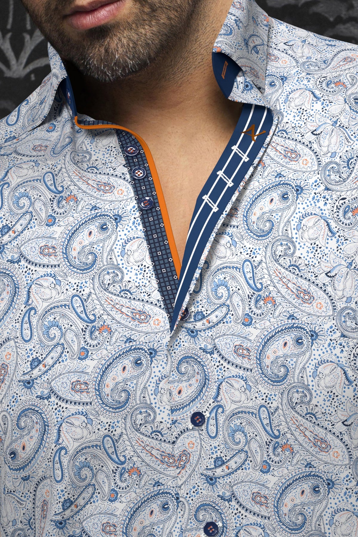 Chemise manches longues pour homme par Au Noir | ALTO Blanc Bleu | Machemise.ca, inventaire complet de la marque Au Noir