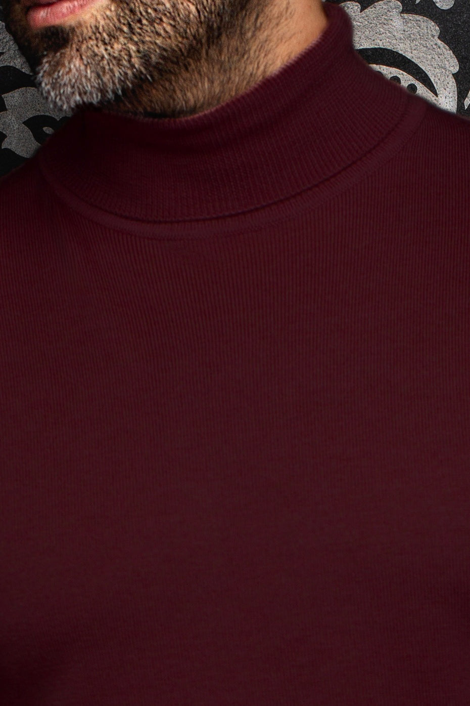 Chandail col roulé en laine mérino pour homme par Au Noir | ARKANES Cabernet | Machemise.ca, inventaire complet de la marque Au Noir