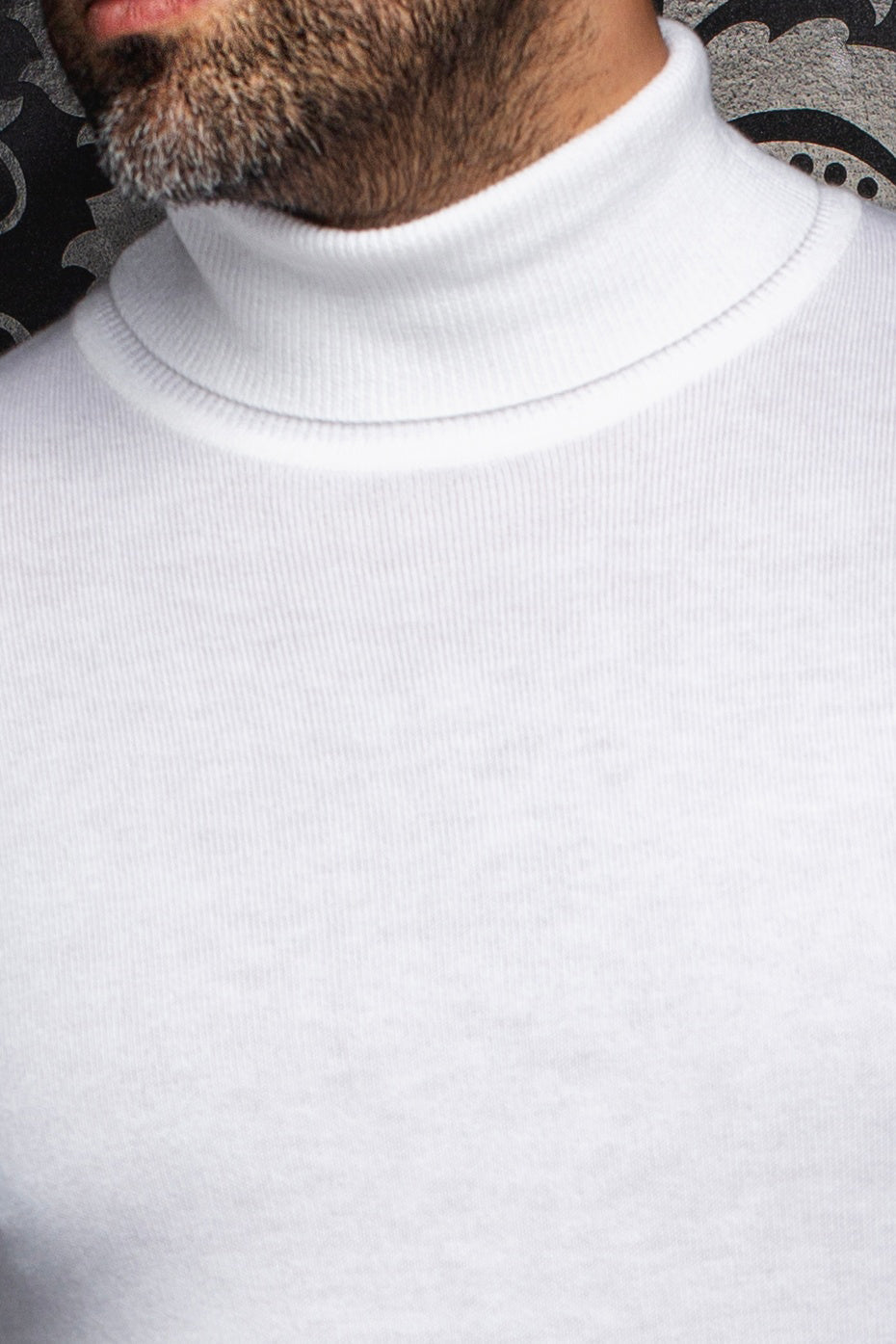 Chandail col roulé en laine mérino pour homme par Au Noir | ARKANES Crème | Machemise.ca, inventaire complet de la marque Au Noir