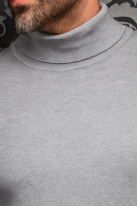 Chandail col roulé en laine mérino pour homme par Au Noir | ARKANES Clair Gris | Machemise.ca, inventaire complet de la marque Au Noir