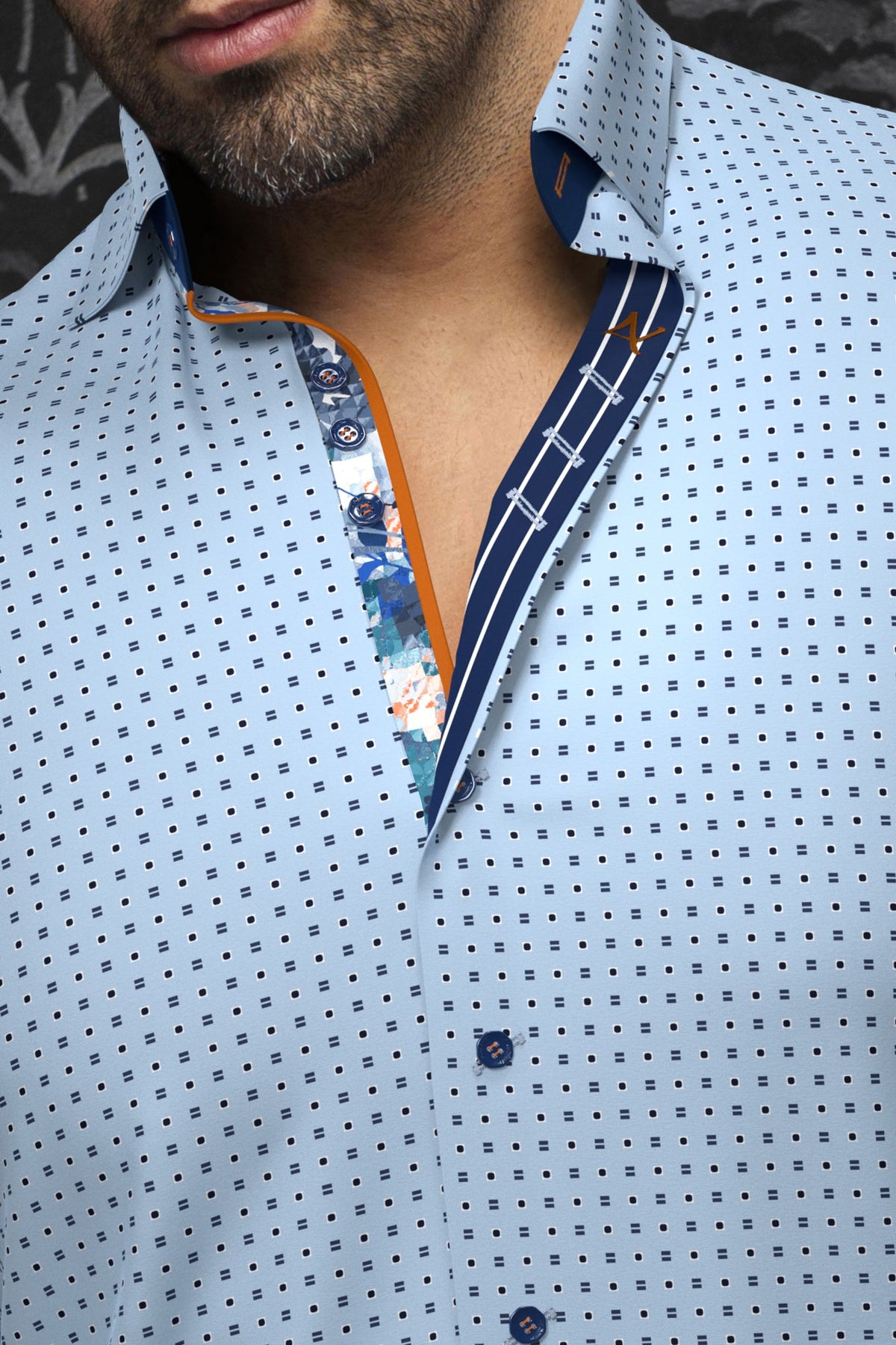 Chemise manches longues pour homme par Au Noir | ARLO Bleu Clair | Machemise.ca, inventaire complet de la marque Au Noir