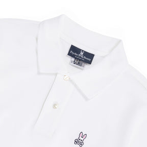 Polo pour homme par Psycho Bunny | Classic B6K001ARPC Blanc | Machemise.ca, vêtements mode pour hommes