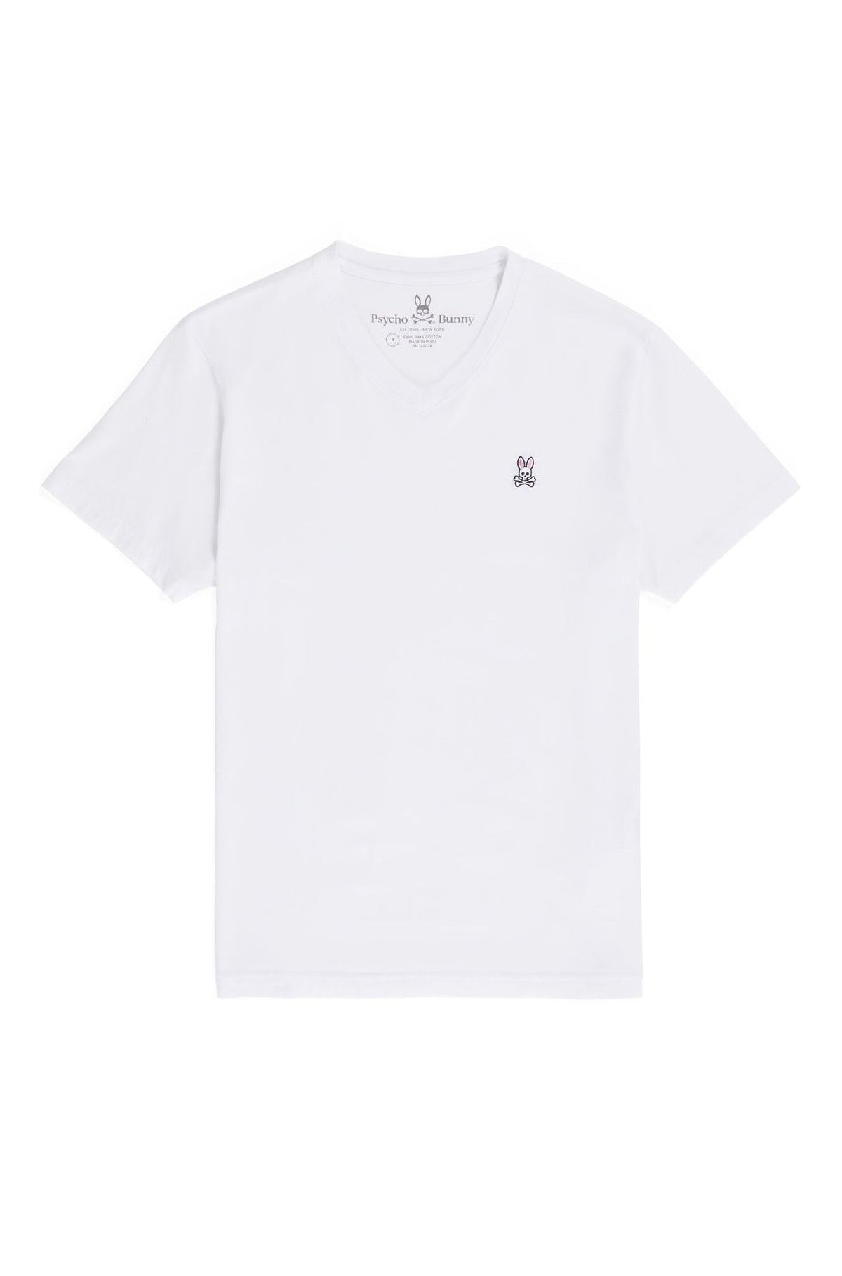 T-Shirt pour homme par Psycho Bunny | Classic B6U100ARPC Blanc | Machemise.ca, vêtements mode pour hommes