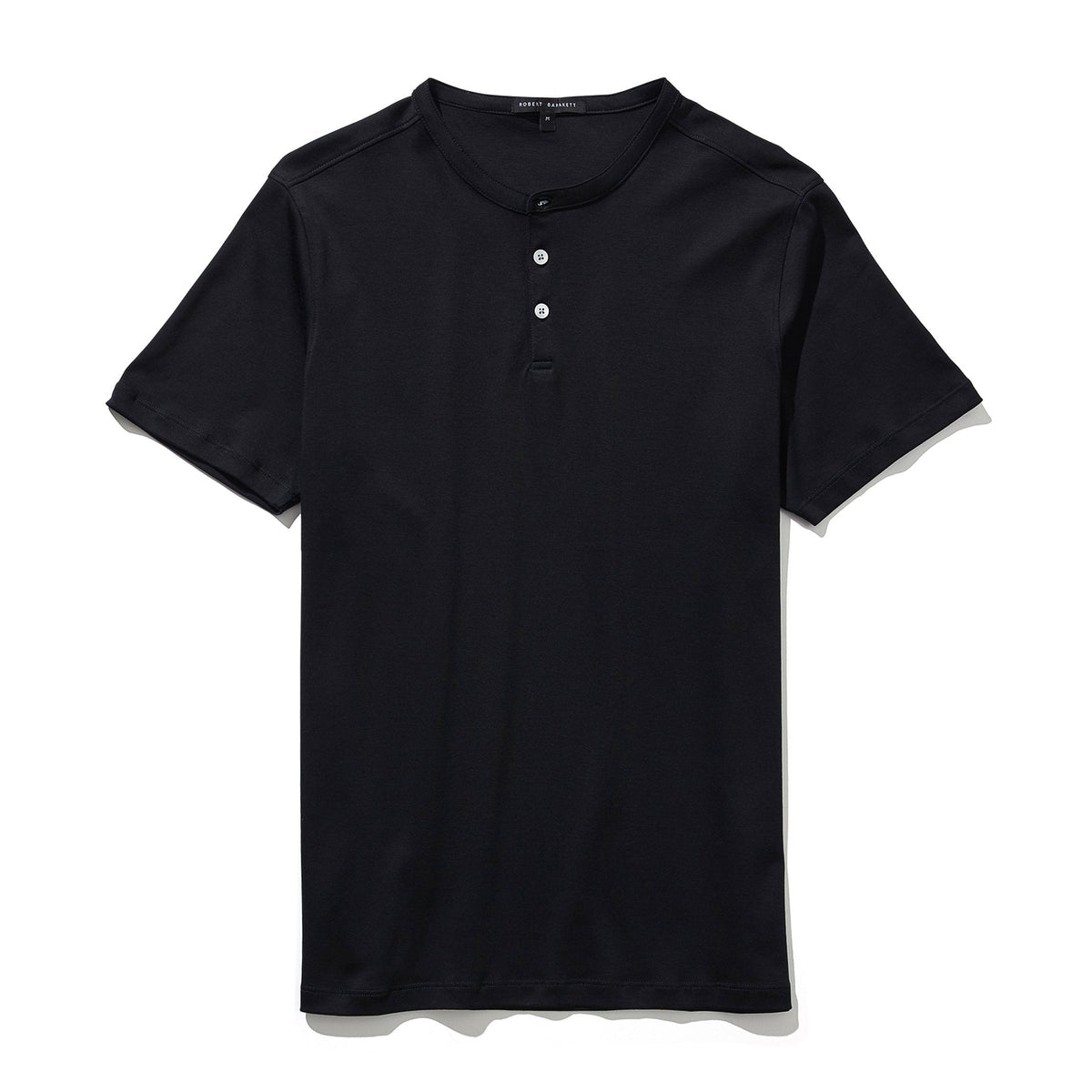 Chandail manches courtes henley pour homme par Robert Barakett | Georgia RB01173 Noir | Machemise.ca, vêtements mode pour hommes