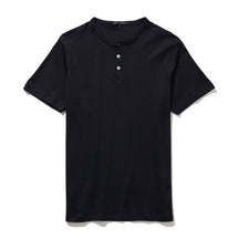 Chandail manches courtes henley pour homme par Robert Barakett | Georgia RB01173 Noir | Machemise.ca, vêtements mode pour hommes