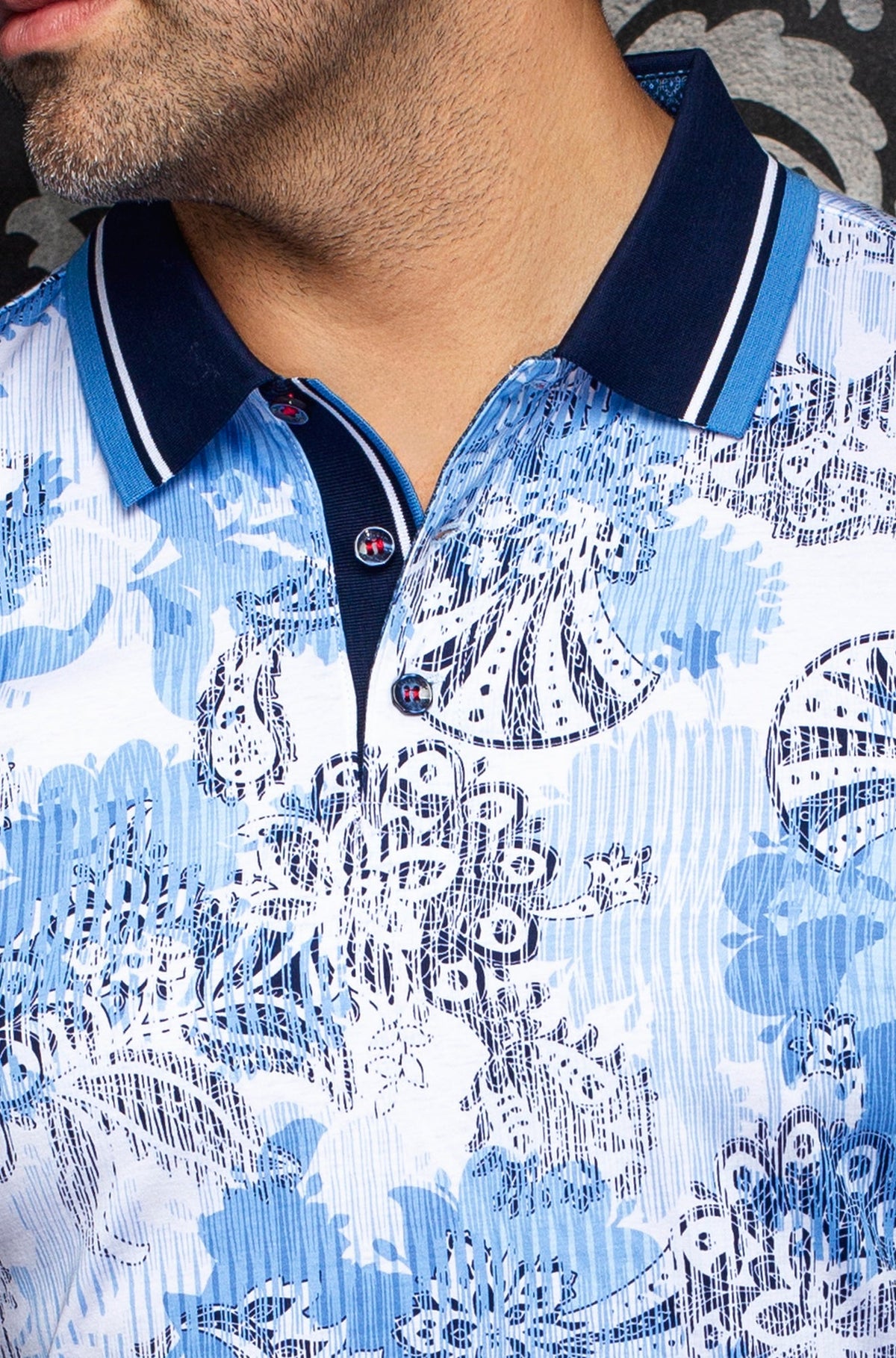 Polo pour homme par Au Noir | BAYWATER Bleu Pâle | Machemise.ca, inventaire complet de la marque Au Noir