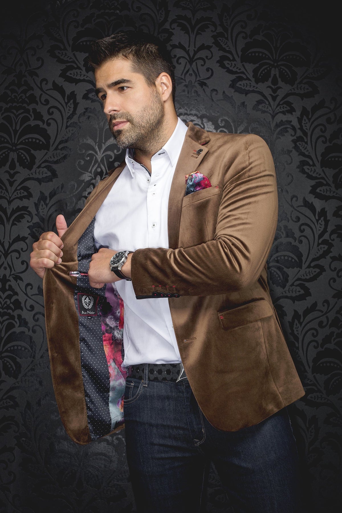Blazer for men by Au Noir | BOGART Brown | Menshirt.com, complete inventory of the Au Noir brand