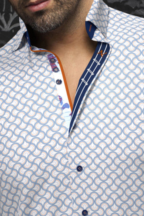 Chemise manches longues pour homme par Au Noir | BOSCO Blanc Multi | Machemise.ca, inventaire complet de la marque Au Noir