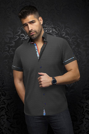 Chemise manches courtes pour homme par Au Noir | BOTERO(SS) Noir | Machemise.ca, inventaire complet de la marque Au Noir