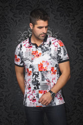 Polo pour homme par Au Noir | BRANDT Orange Rose | Machemise.ca, inventaire complet de la marque Au Noir
