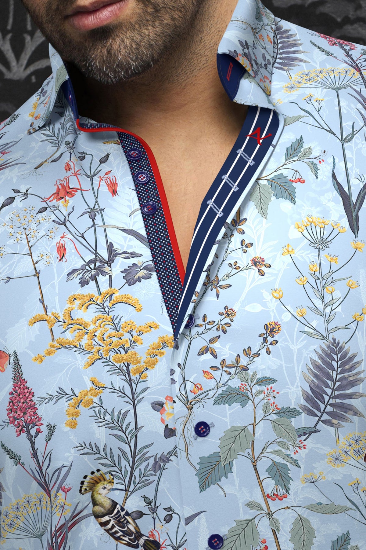 Long sleeve shirt for men by Au Noir | BRASI Light Blue | Menshirt, complete inventory of the Au Noir brand