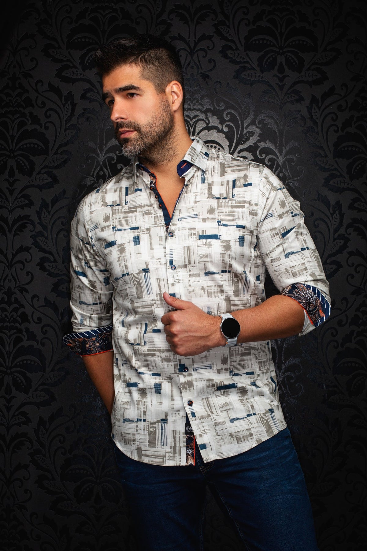 Chemise manches longues pour homme par Au Noir | BROOKLYN Pierre | Machemise, inventaire complet de la marque Au Noir