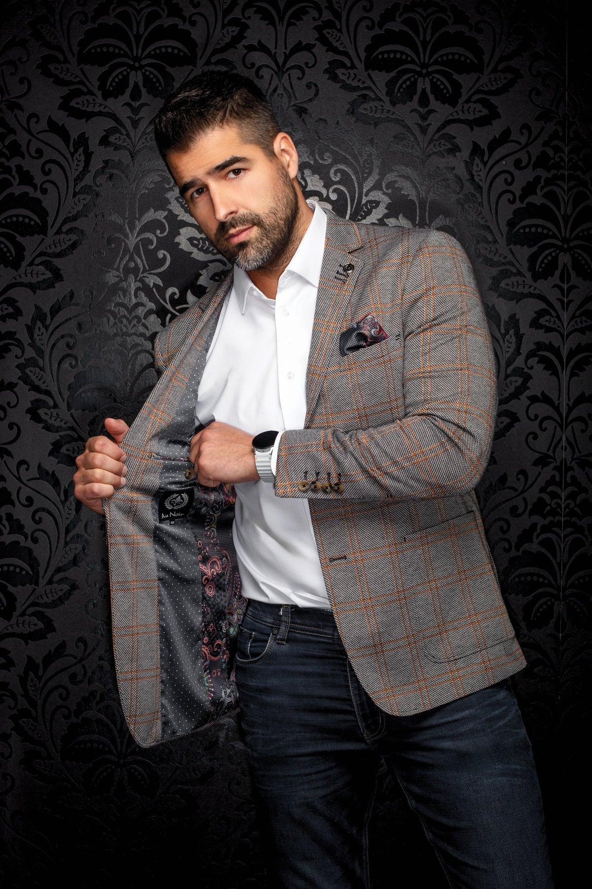 Veston pour homme par Au Noir | BROSNAN Noir | Machemise.ca, inventaire complet de la marque Au Noir
