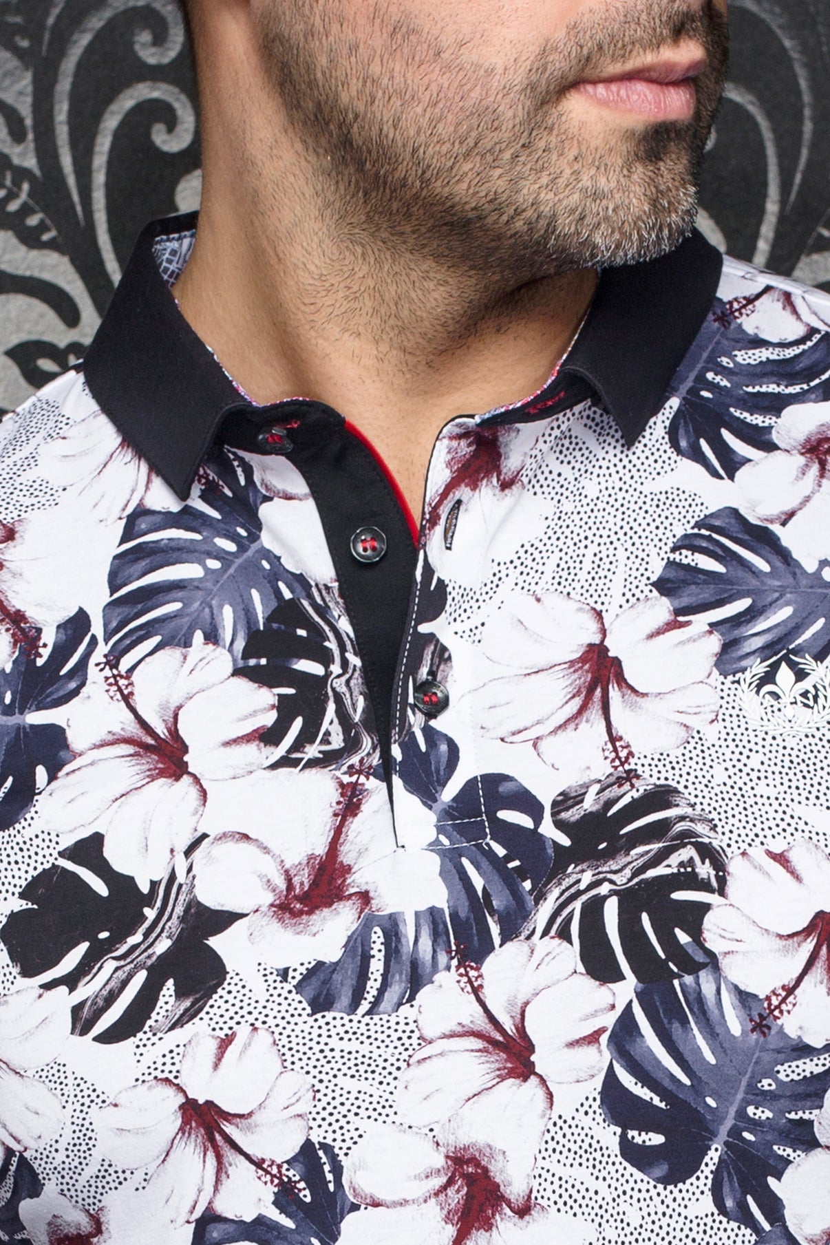 Polo for men by Au Noir | CAMPARI White Denim | Menshirt, complete inventory of the Au Noir brand