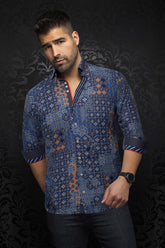 Chemise manches longues pour homme par Au Noir | CARLSON Marine Tabac | Machemise, inventaire complet de la marque Au Noir
