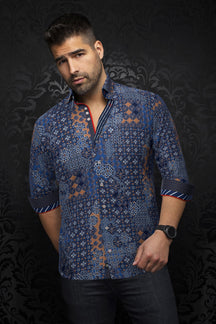Chemise manches longues pour homme par Au Noir | CARLSON Marine Tabac | Machemise, inventaire complet de la marque Au Noir