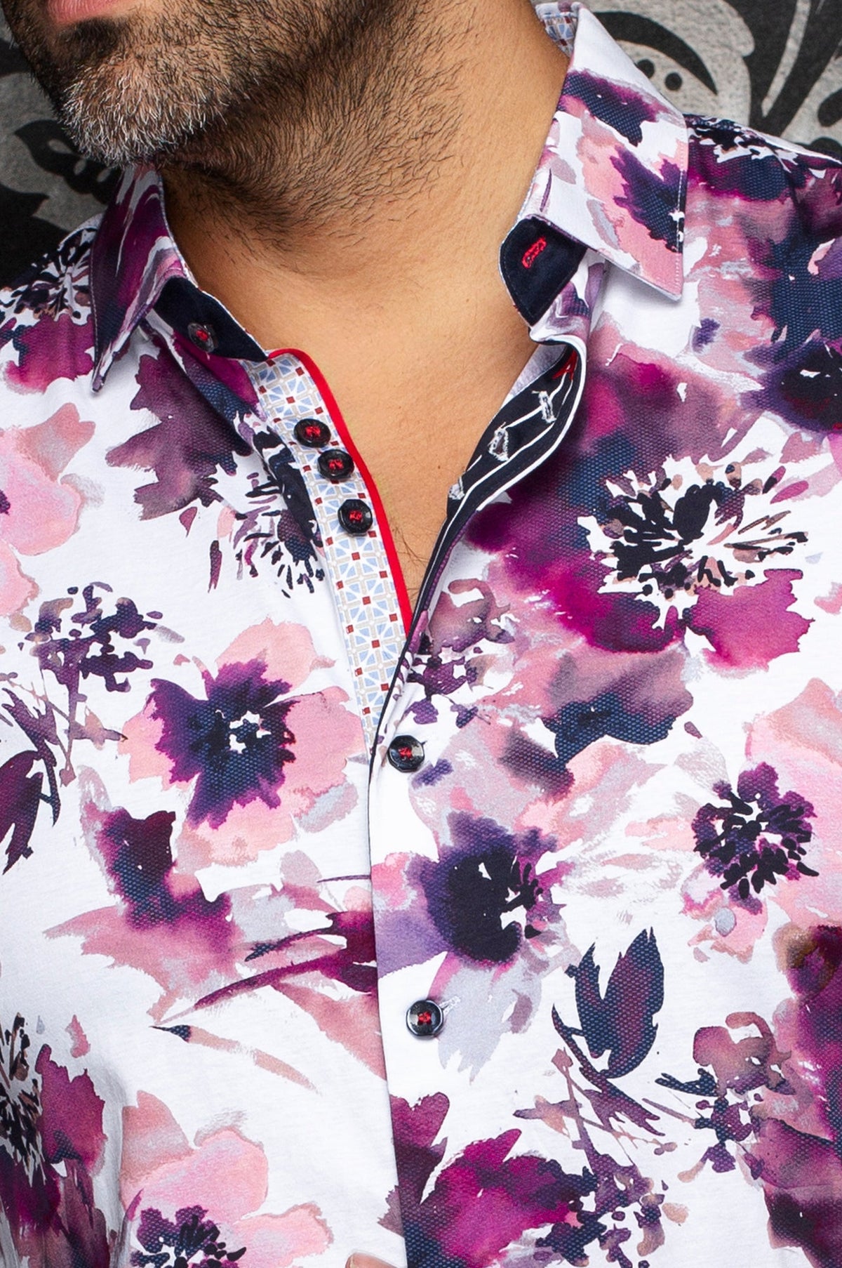 Chemise manches longues en Knit extensible pour homme par Au Noir | CARNAC Betterave | Machemise.ca, inventaire complet de la marque Au Noir