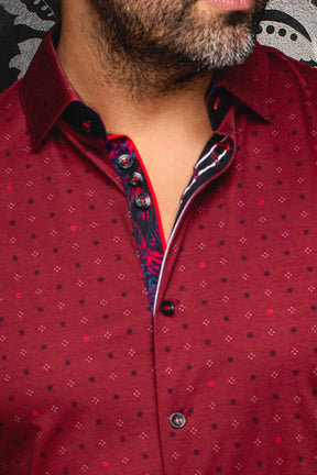 Chemise manches longues en Knit pour homme par Au Noir | CLYDE Bordeaux | Machemise, inventaire complet de la marque Au Noir
