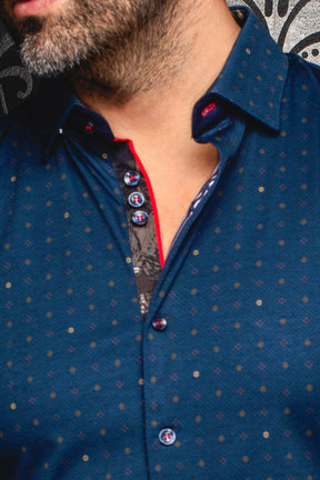 Chemise manches longues en Knit pour homme par Au Noir | CLYDE Marine Tabac | Machemise, inventaire complet de la marque Au Noir