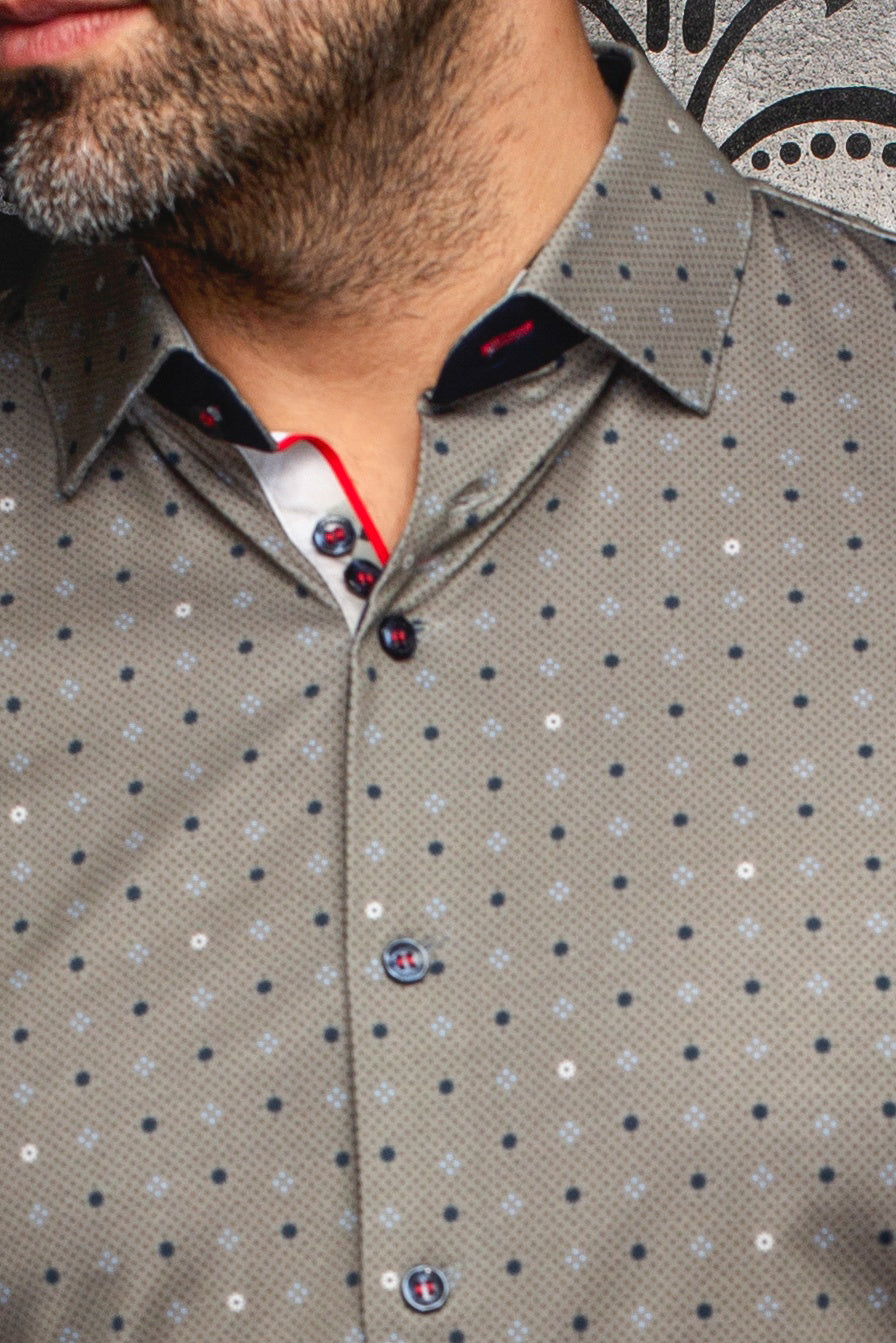 Chemise manches longues en Knit pour homme par Au Noir | CLYDE Olive | Machemise.ca, inventaire complet de la marque Au Noir