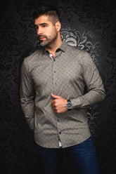 Chemise manches longues en Knit pour homme par Au Noir | CLYDE Olive | Machemise.ca, inventaire complet de la marque Au Noir