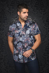 Chemise manches courtes pour homme par Au Noir | CORRADO(SS) Noir | Machemise.ca, inventaire complet de la marque Au Noir