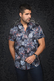 Chemise manches courtes pour homme par Au Noir | CORRADO(SS) Noir | Machemise.ca, inventaire complet de la marque Au Noir