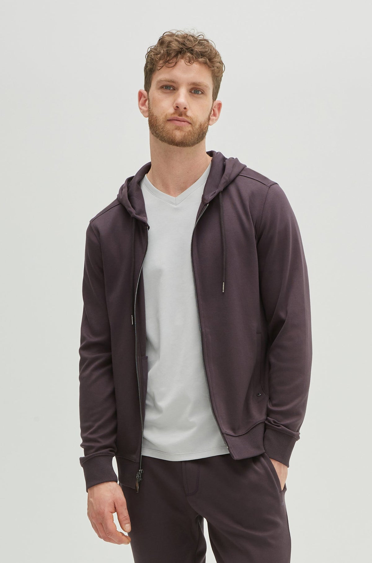 Coton ouaté à fermeture éclair complète pour homme par Robert Barakett | Cortina RB01247 Œuf de Canard | Machemise.ca, vêtements mode pour hommes