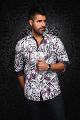 Chemise manches longues en Knit pour homme par Au Noir | DEVEREAUX Blanc | Machemise.ca, inventaire complet de la marque Au Noir