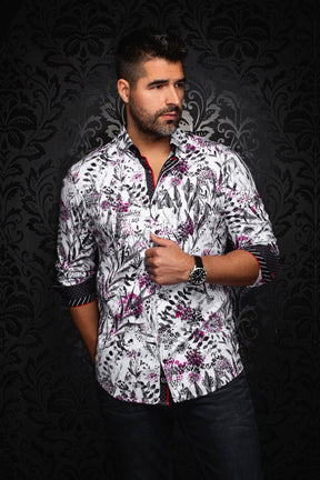 Chemise manches longues en Knit pour homme par Au Noir | DEVEREAUX Blanc | Machemise.ca, inventaire complet de la marque Au Noir