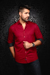 Chemise manches longues en Knit pour homme par Au Noir | DUNN Bordeaux | Machemise, inventaire complet de la marque Au Noir