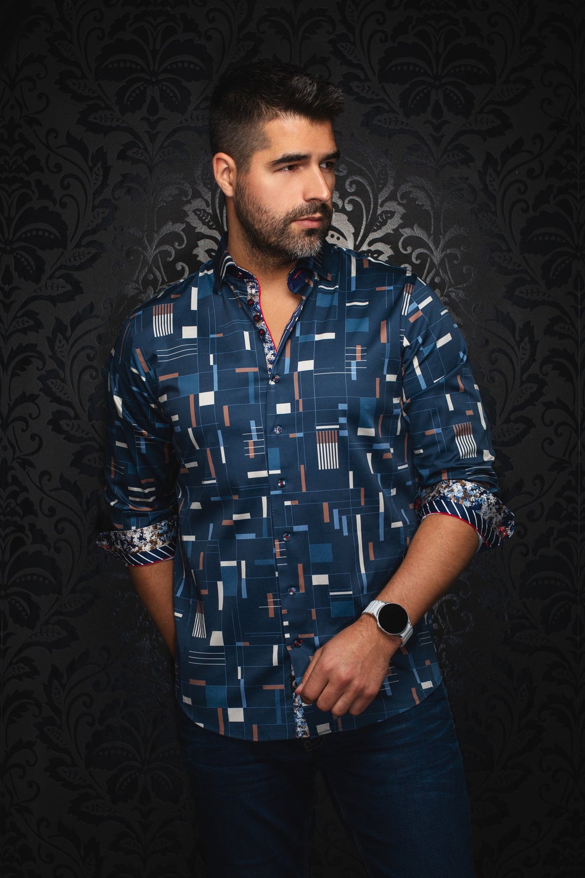Chemise manches longues pour homme par Au Noir | ECHELON Marine | Machemise.ca, inventaire complet de la marque Au Noir