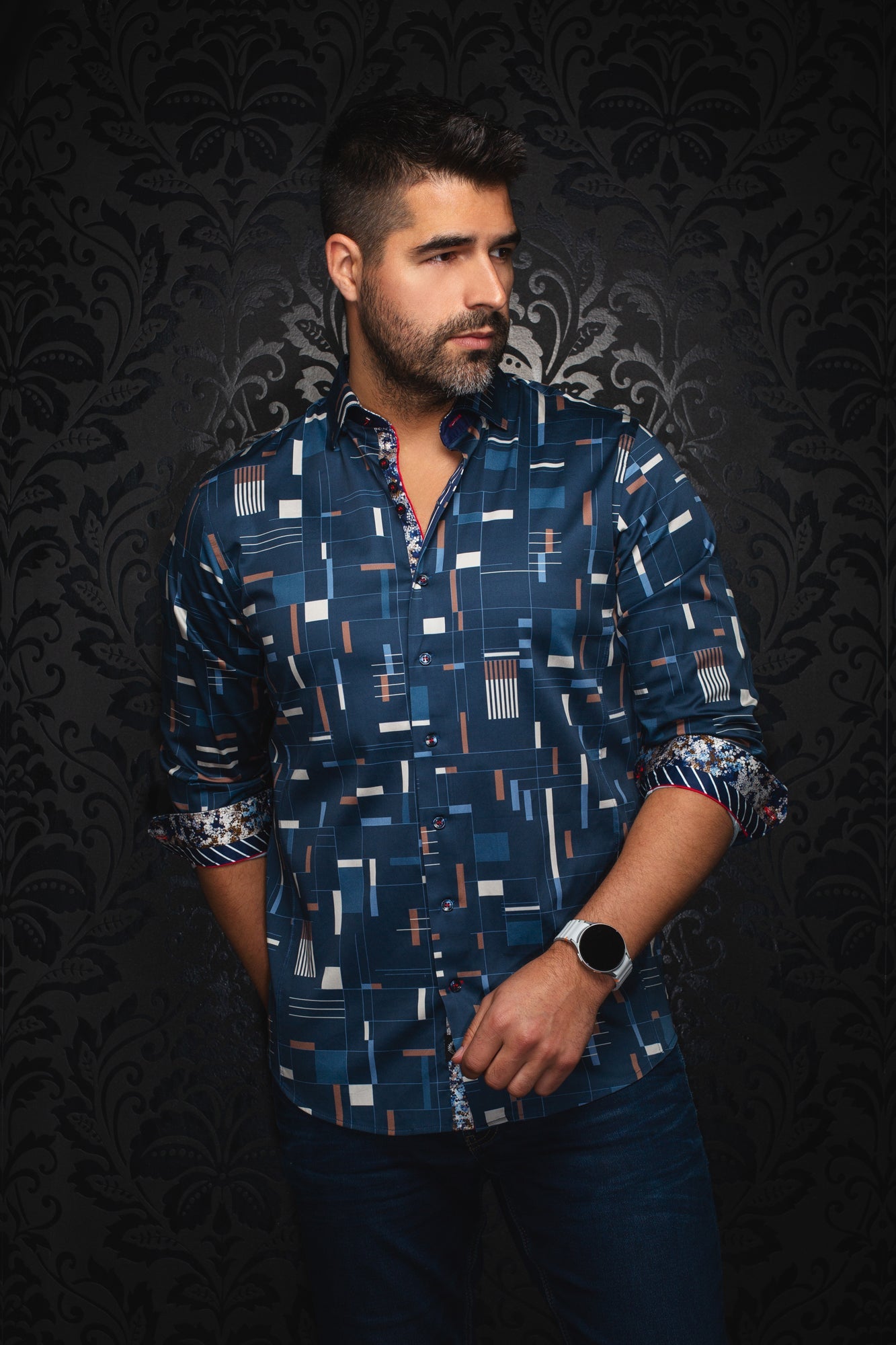 Chemise manches longues pour homme par Au Noir | ECHELON Marine | Machemise.ca, inventaire complet de la marque Au Noir