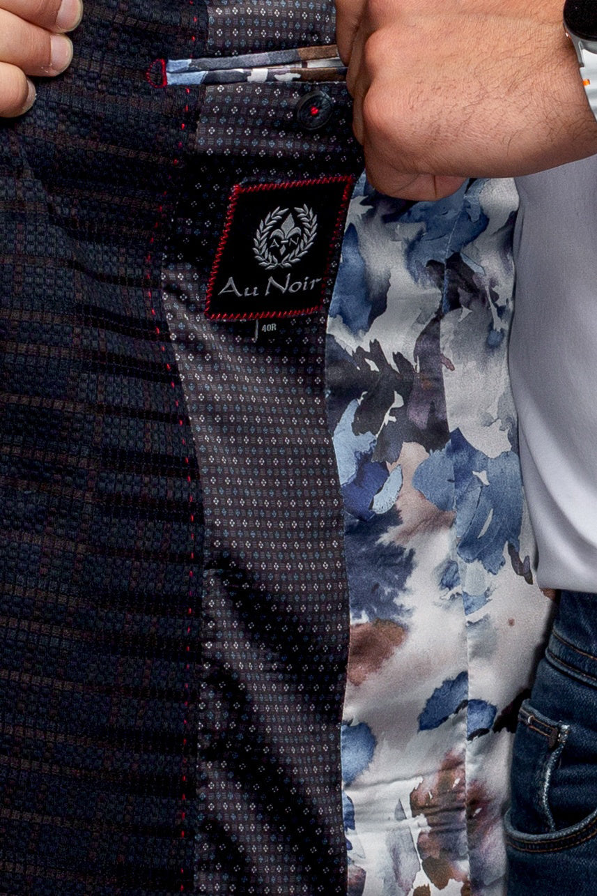 Veston pour homme par Au Noir | ELBA Marine Marron | Machemise.ca, inventaire complet de la marque Au Noir
