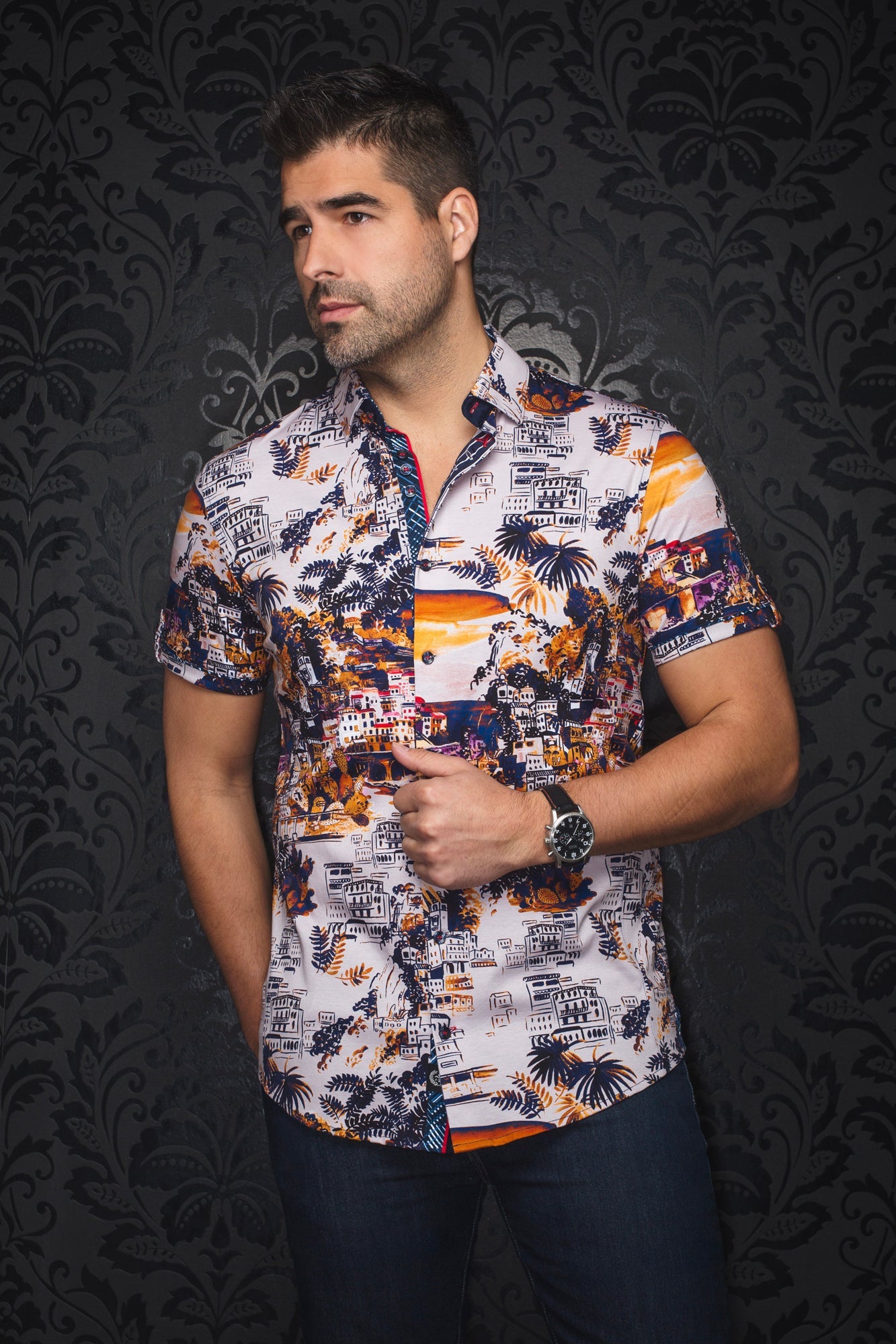Chemise manches courtes en Knit pour homme par Au Noir | ELSTER(SS) Pierre | Machemise, inventaire complet de la marque Au Noir