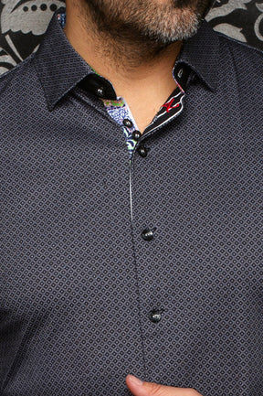 Chemise manches longues en Knit extensible pour homme par Au Noir | ELVARIS Noir | Machemise.ca, inventaire complet de la marque Au Noir