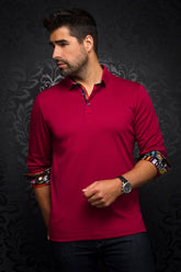 Polo for men by Au Noir | FALCON Cabernet/Cabernet | Menshirt.com, complete inventory of the Au Noir brand