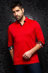 Polo for men by Au Noir | Falcon Red | Menshirt.com, complete inventory of the Au Noir brand