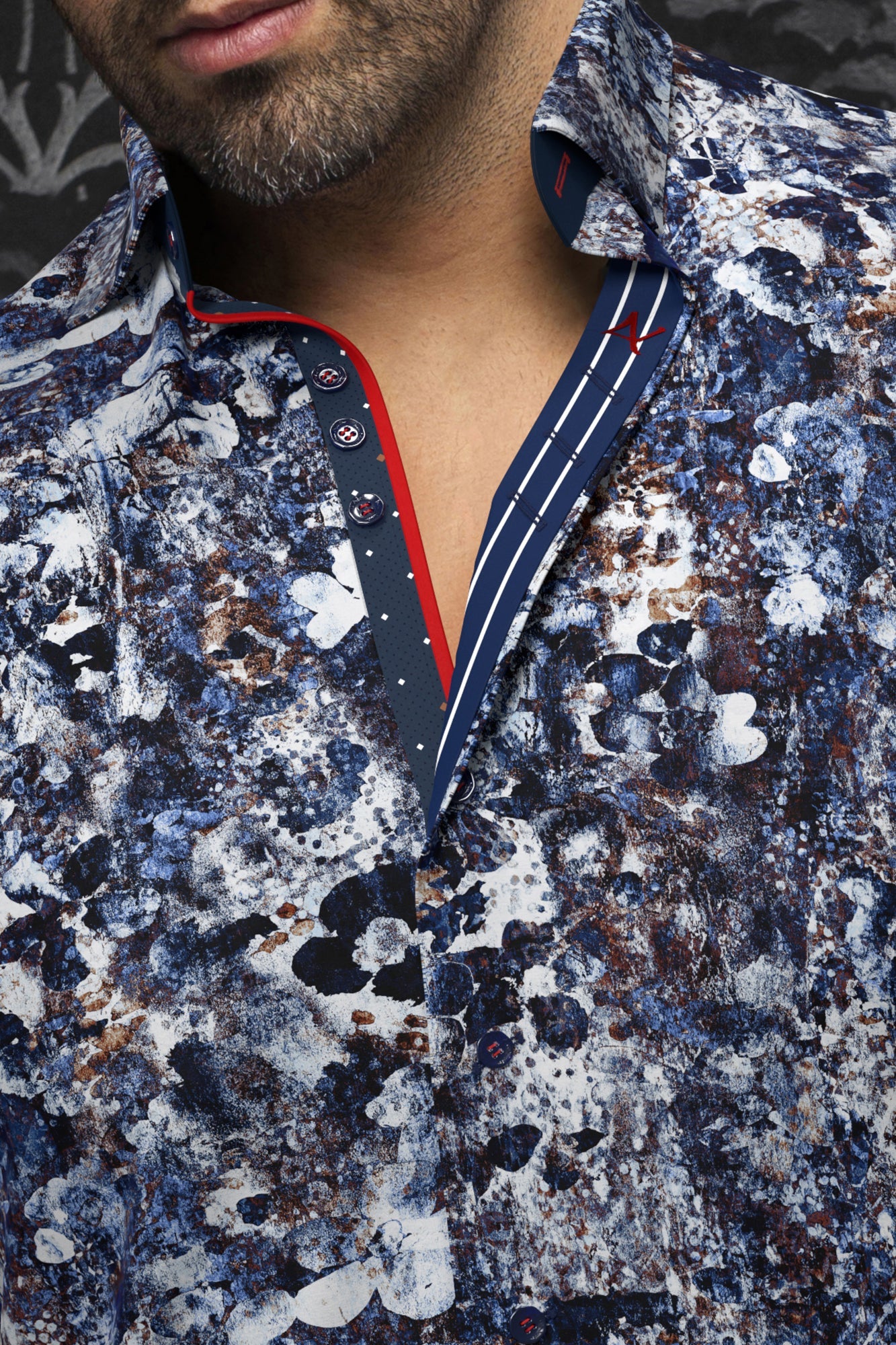 Chemise manches longues en Knit pour homme par Au Noir | FERRARA Marine | Machemise, inventaire complet de la marque Au Noir