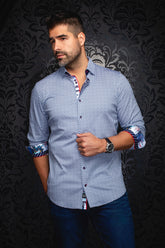 Chemise manches longues en Knit pour homme par Au Noir | FIERO Blanc Marine | Machemise.ca, inventaire complet de la marque Au Noir