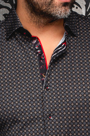 Chemise manches longues en Knit pour homme par Au Noir | GENESIS Noir Or | Machemise, inventaire complet de la marque Au Noir