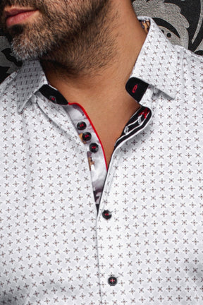 Chemise manches longues en Knit pour homme par Au Noir | GENESIS Blanc Or | Machemise, inventaire complet de la marque Au Noir