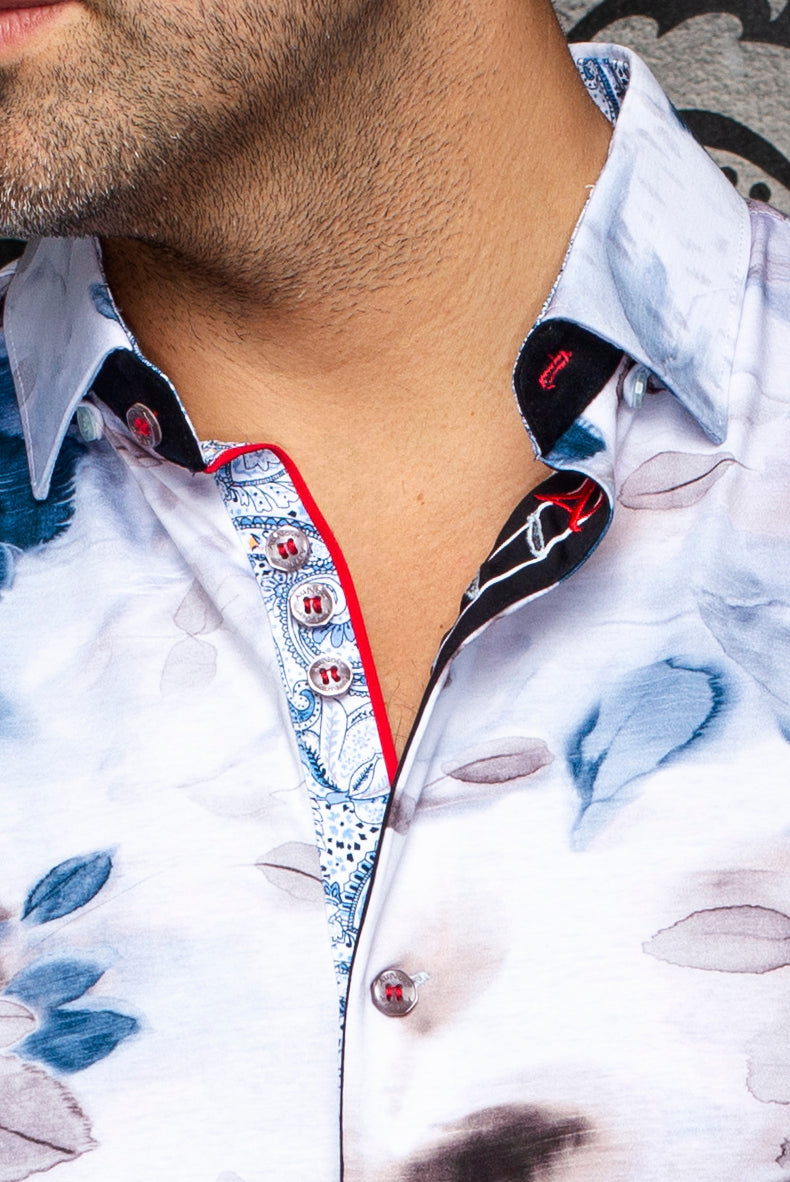 Chemise manches courtes en Knit extensible pour homme par Au Noir | GIVERNY (SS) Pierre | Machemise.ca, inventaire complet de la marque Au Noir