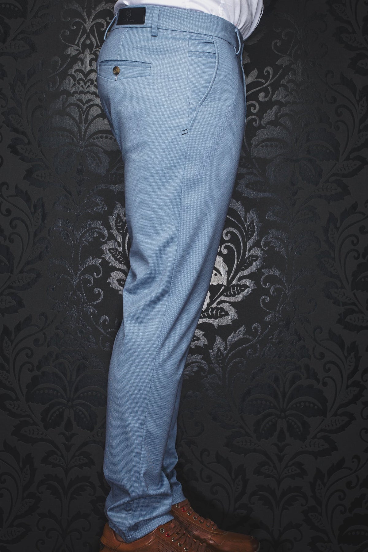 Pantalon pour homme par Au Noir | GLOVER-BERETTA Bleu Clair | Machemise.ca, inventaire complet de la marque Au Noir