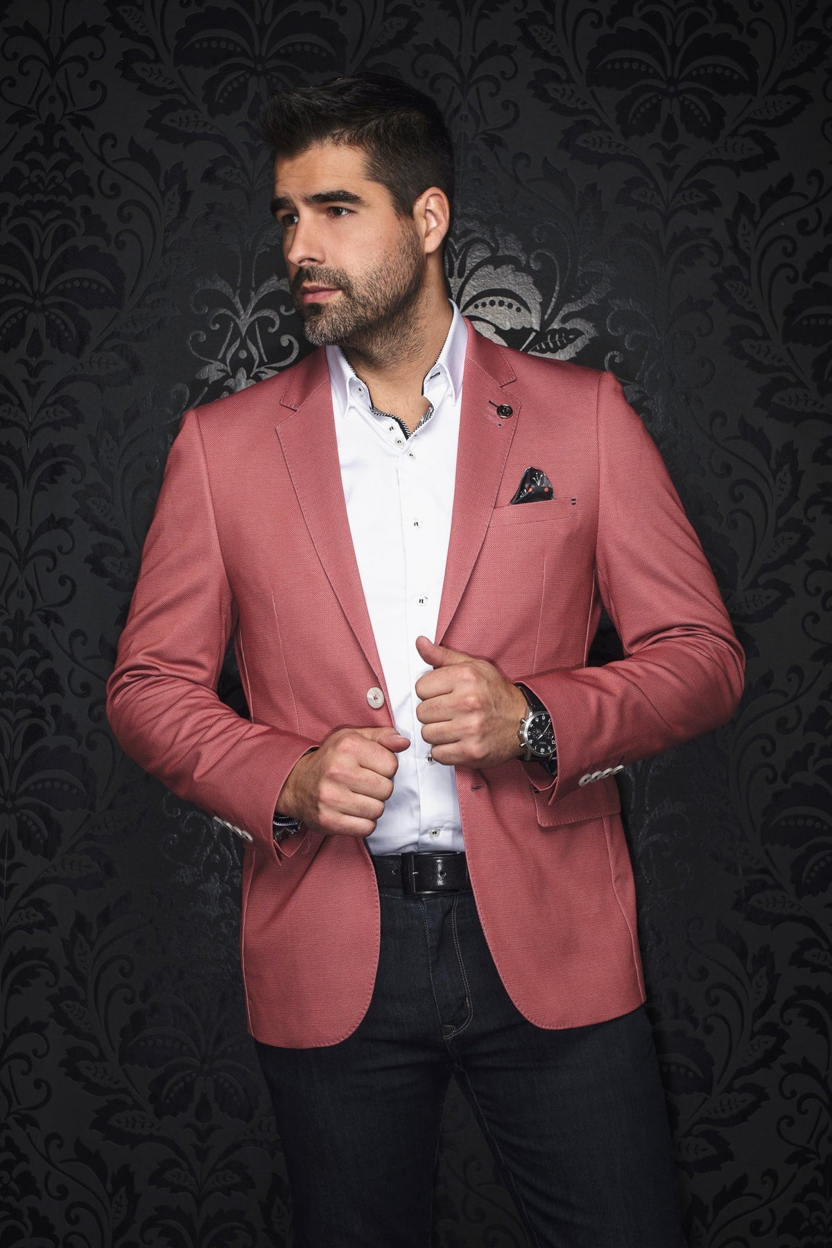 Blazer for men by Au Noir | GLOVER Red | Menshirt, complete inventory of the Au Noir brand