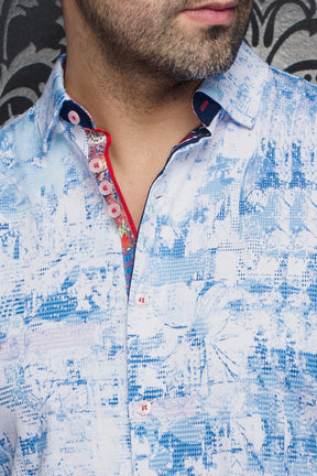 Chemise manches longues en Knit pour homme par Au Noir | GOMERA Rose Multi | Machemise.ca, inventaire complet de la marque Au Noir