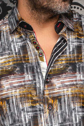 Chemise manches longues pour homme par Au Noir | GRIMLOCK Noir | Machemise.ca, inventaire complet de la marque Au Noir