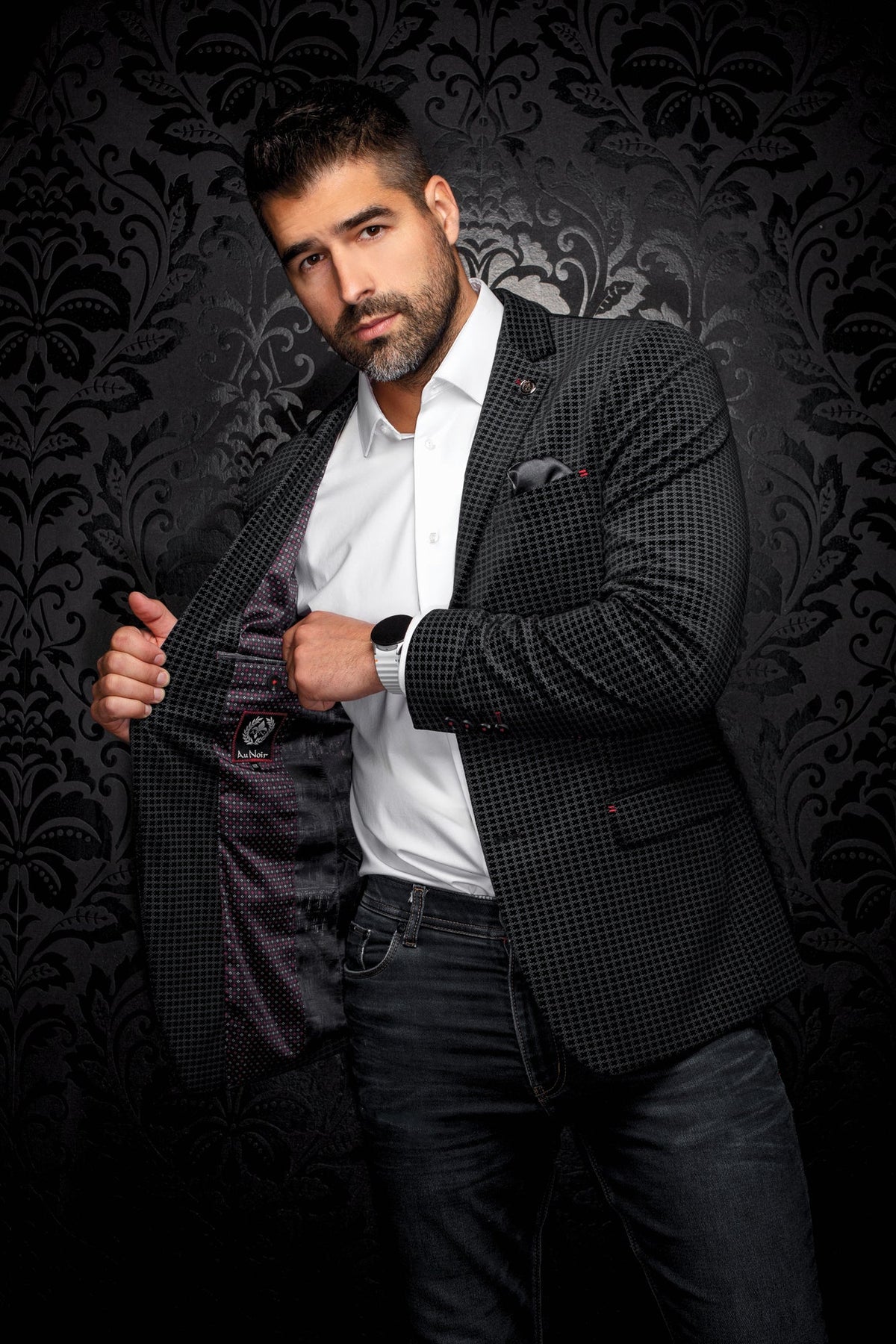 Veston pour homme par Au Noir | HEMSWORTH Noir | Machemise.ca, inventaire complet de la marque Au Noir